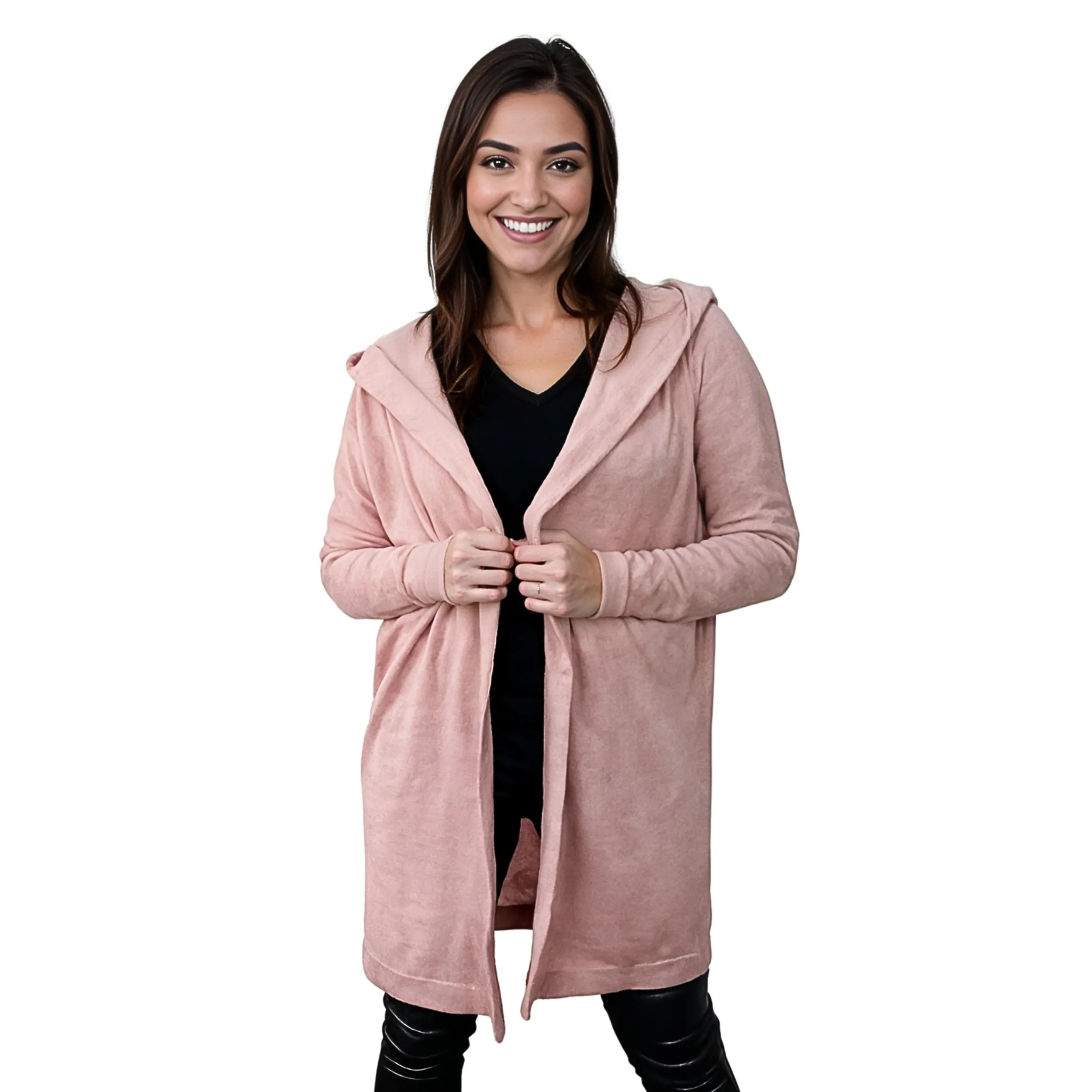 Kardigan KARINA – widok na sylwetce / szkic produktowy