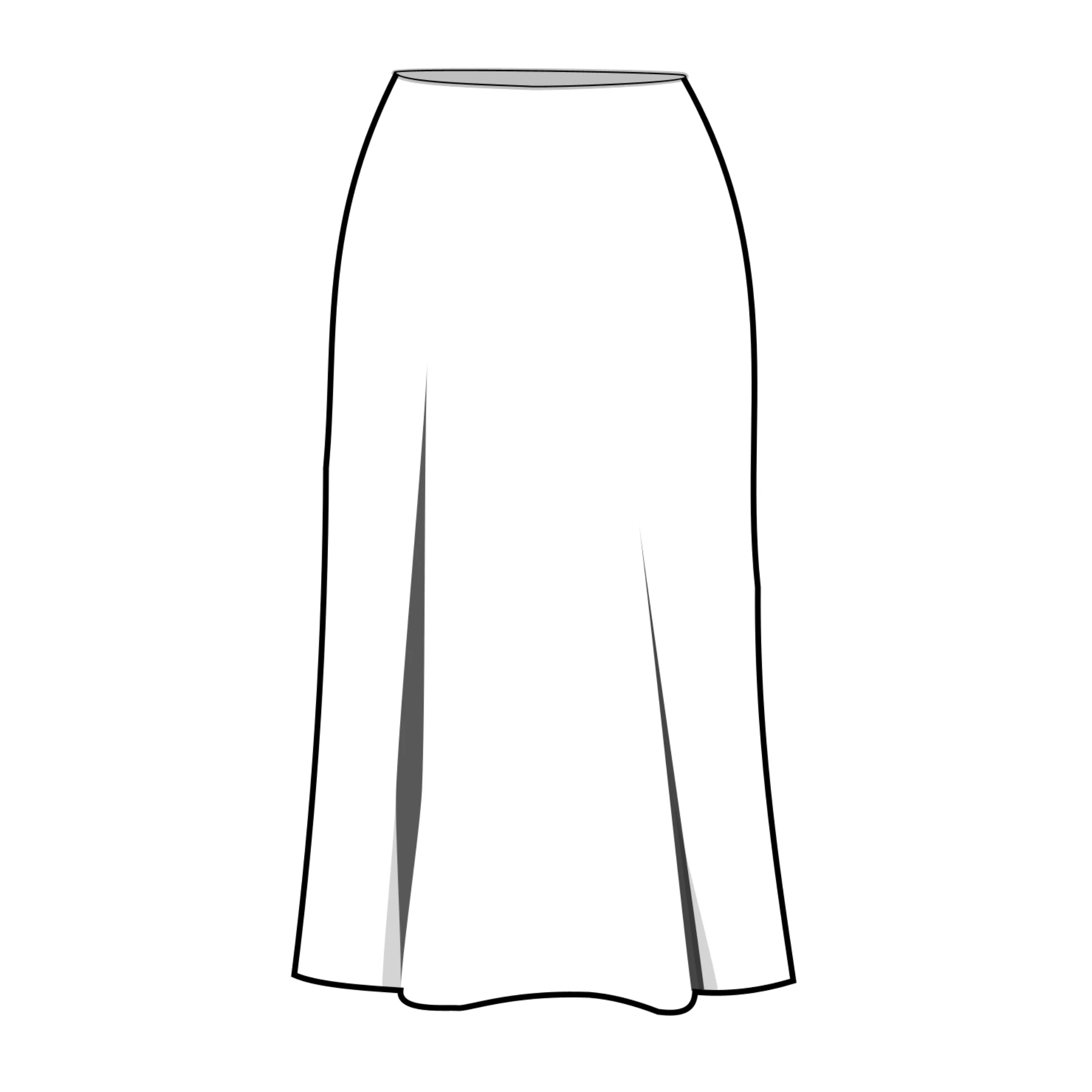 Spódnica ESTERA – rysunek techniczny przód